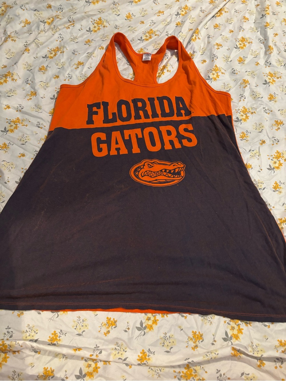 Florida Gators Orange and Navy Racerback Tank Top